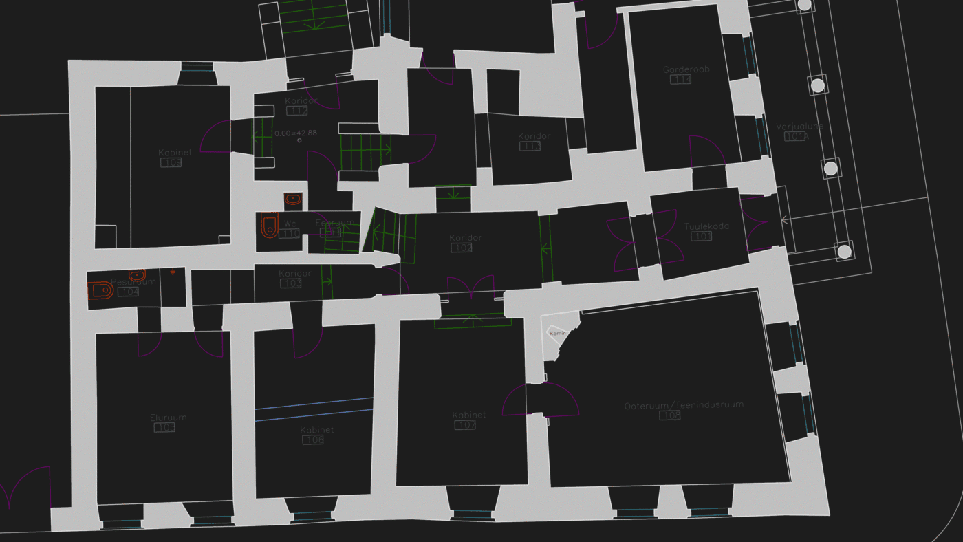 Hoone mõõdistamise mõõdistusprojekt